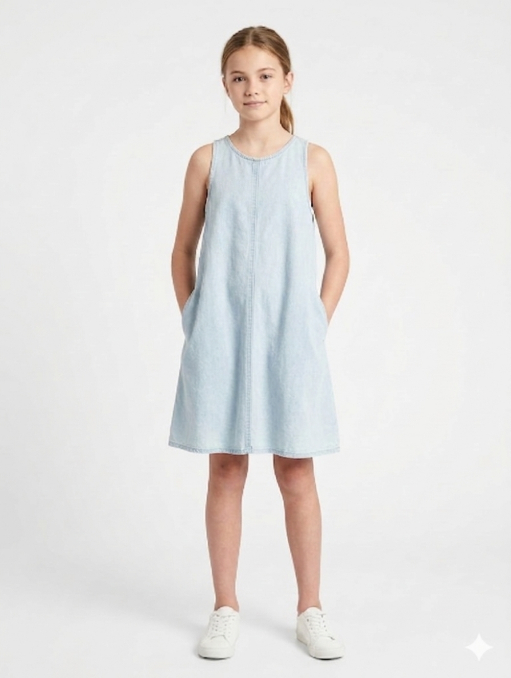 Zara | Dresses | Zara Light Blue Denim Dress